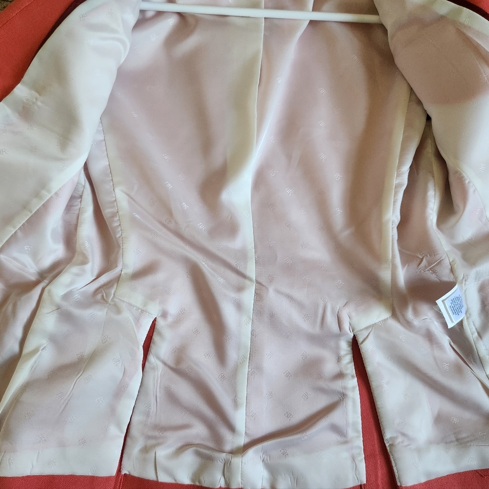 Banana Republic Women’s Linen Blend Coral Blazer Size 00P GREAT Used Condition - Picture 15 of 16